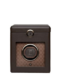 WOLF Earth Vegan Apple Leather 1 Module Watch Winder, Coffee