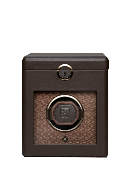 WOLF Earth Vegan Apple Leather 1 Module Watch Winder, Coffee