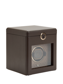 WOLF Earth Vegan Apple Leather 1 Module Watch Winder - view 2, Coffee