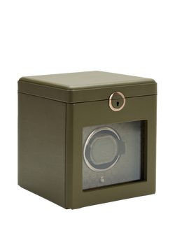 WOLF Earth Vegan Apple Leather 1 Module Watch Winder - view 2, Olive