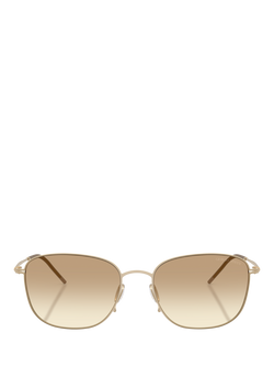 Giorgio Armani AR6168 Men's Square Sunglasses - view 2, Matte Gold/Brown Gradient