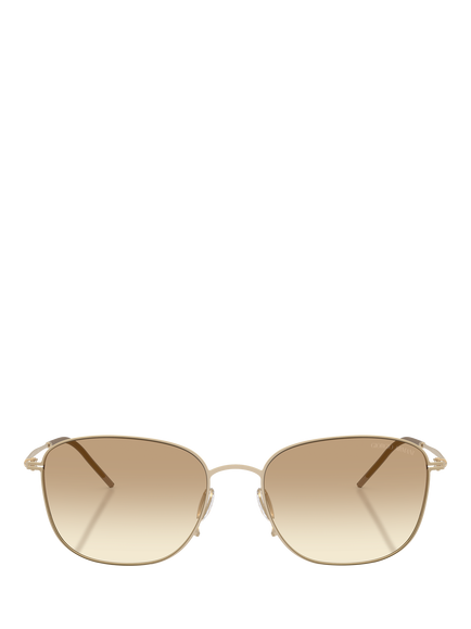Giorgio Armani AR6168 Men's Square Sunglasses - view 2, Matte Gold/Brown Gradient