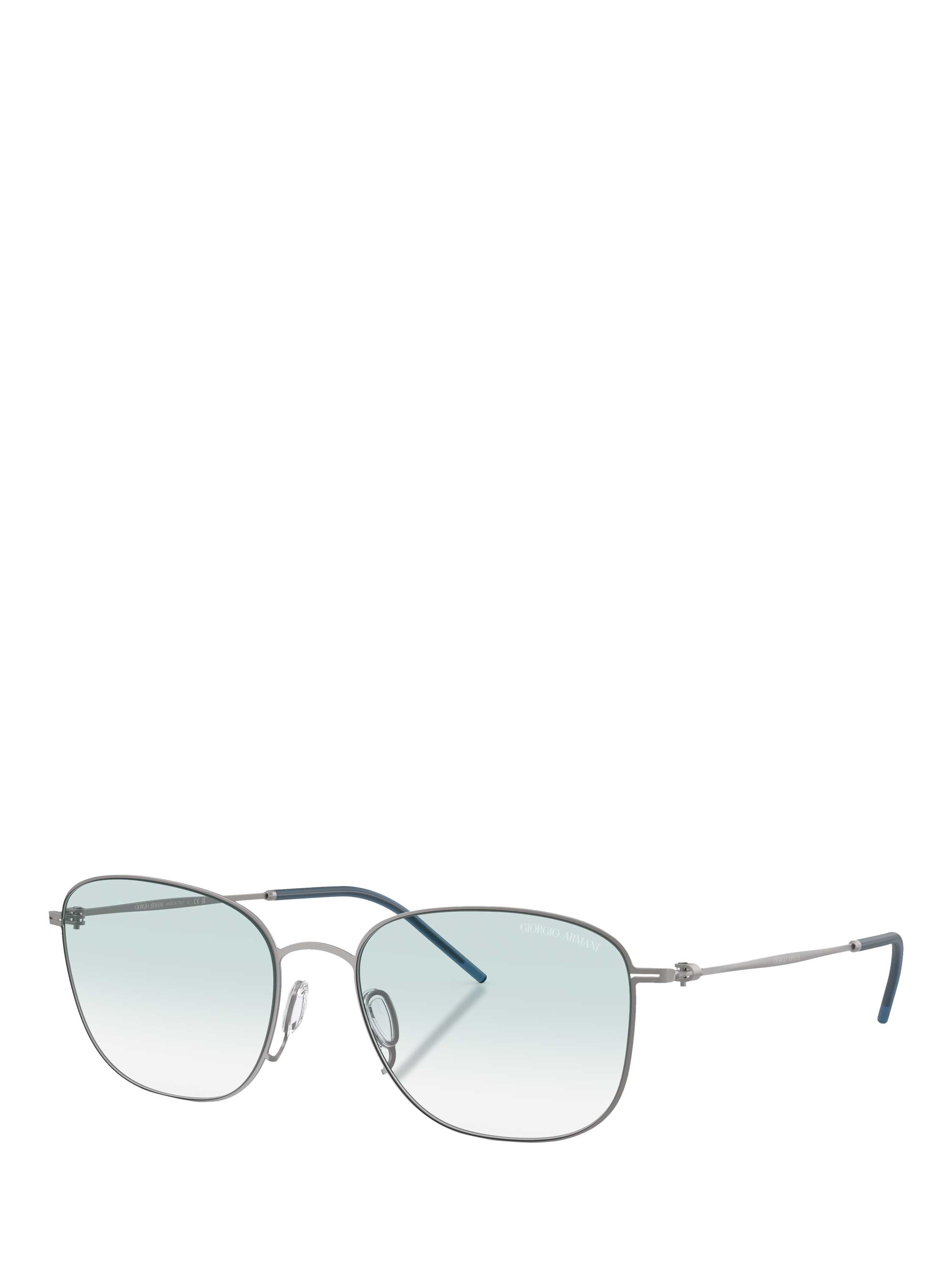 Product image 1 of 5, which shows Giorgio Armani AR6168 Men's Square Sunglasses, Matte Gunmetal/Blue Gradient