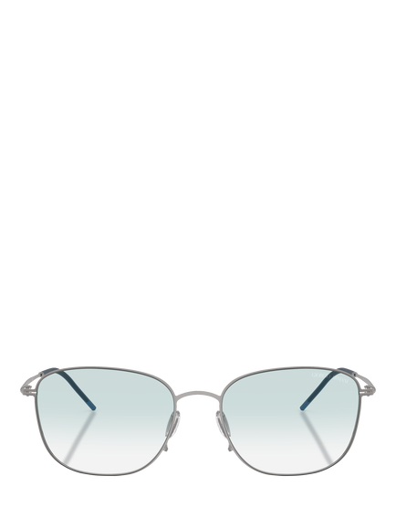 Giorgio Armani AR6168 Men's Square Sunglasses - view 2, Matte Gunmetal/Blue Gradient