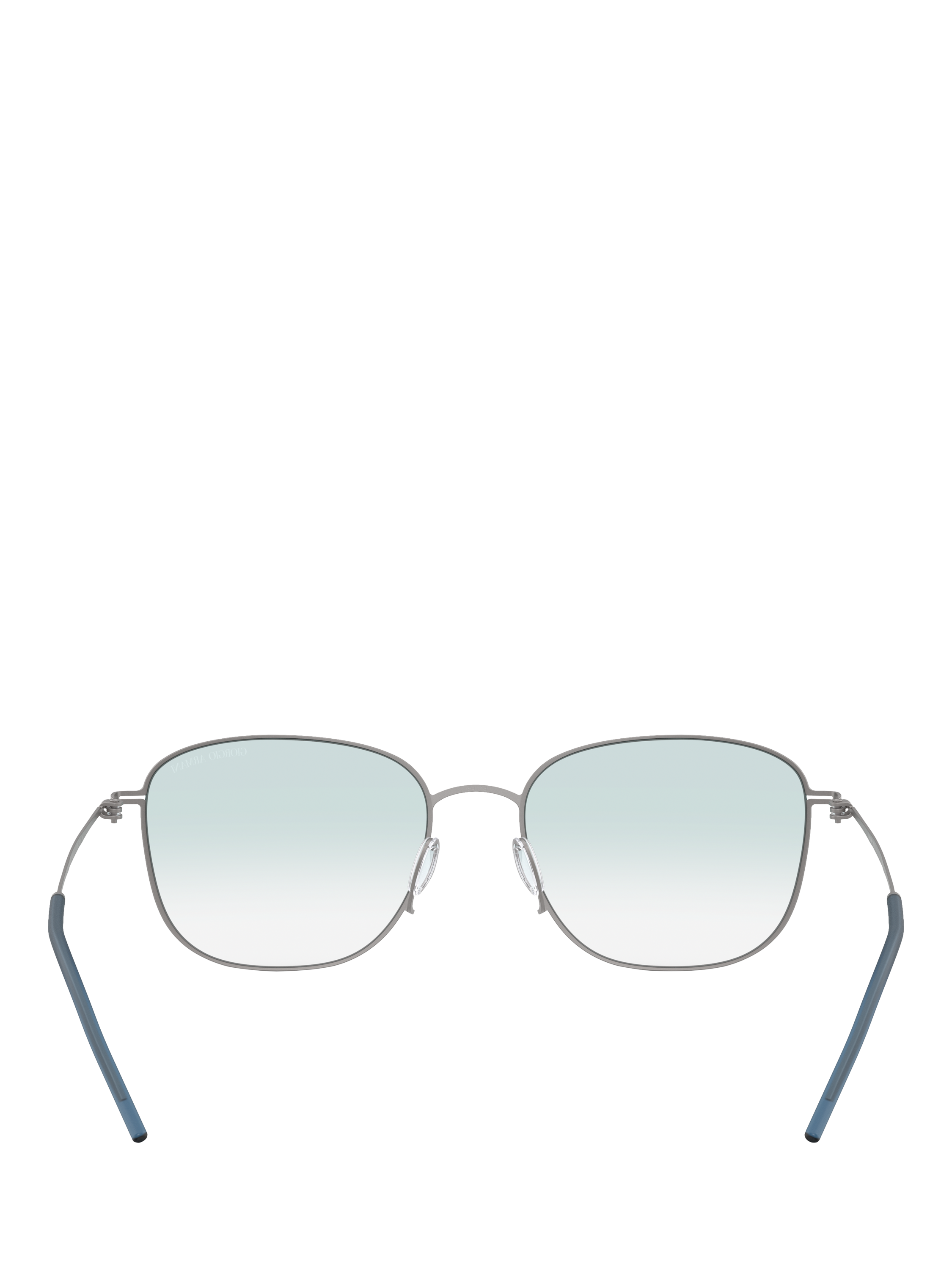 Product image 4 of 5, which shows Giorgio Armani AR6168 Men's Square Sunglasses, Matte Gunmetal/Blue Gradient