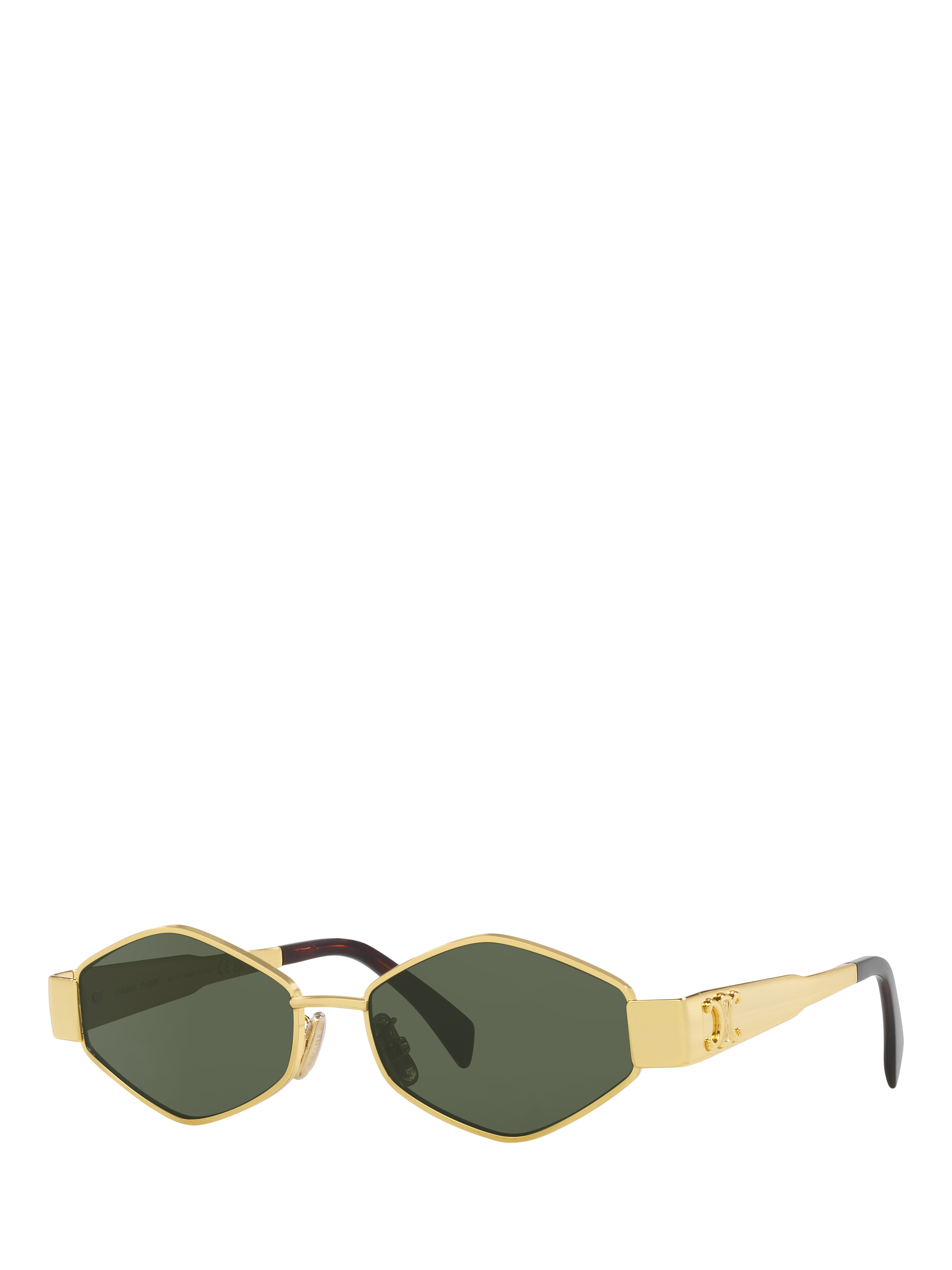 Product image 1 of 4, which shows Celine CL000401 Women's Oval Sunglasses, Gold