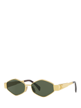 Celine CL000401 Women's Oval Sunglasses, Gold