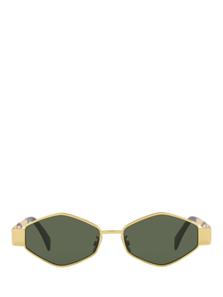 Celine CL000401 Women's Oval Sunglasses, Gold - view 2, Gold