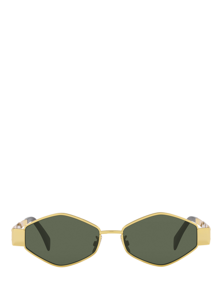 Celine CL000401 Women's Oval Sunglasses, Gold - view 2, Gold