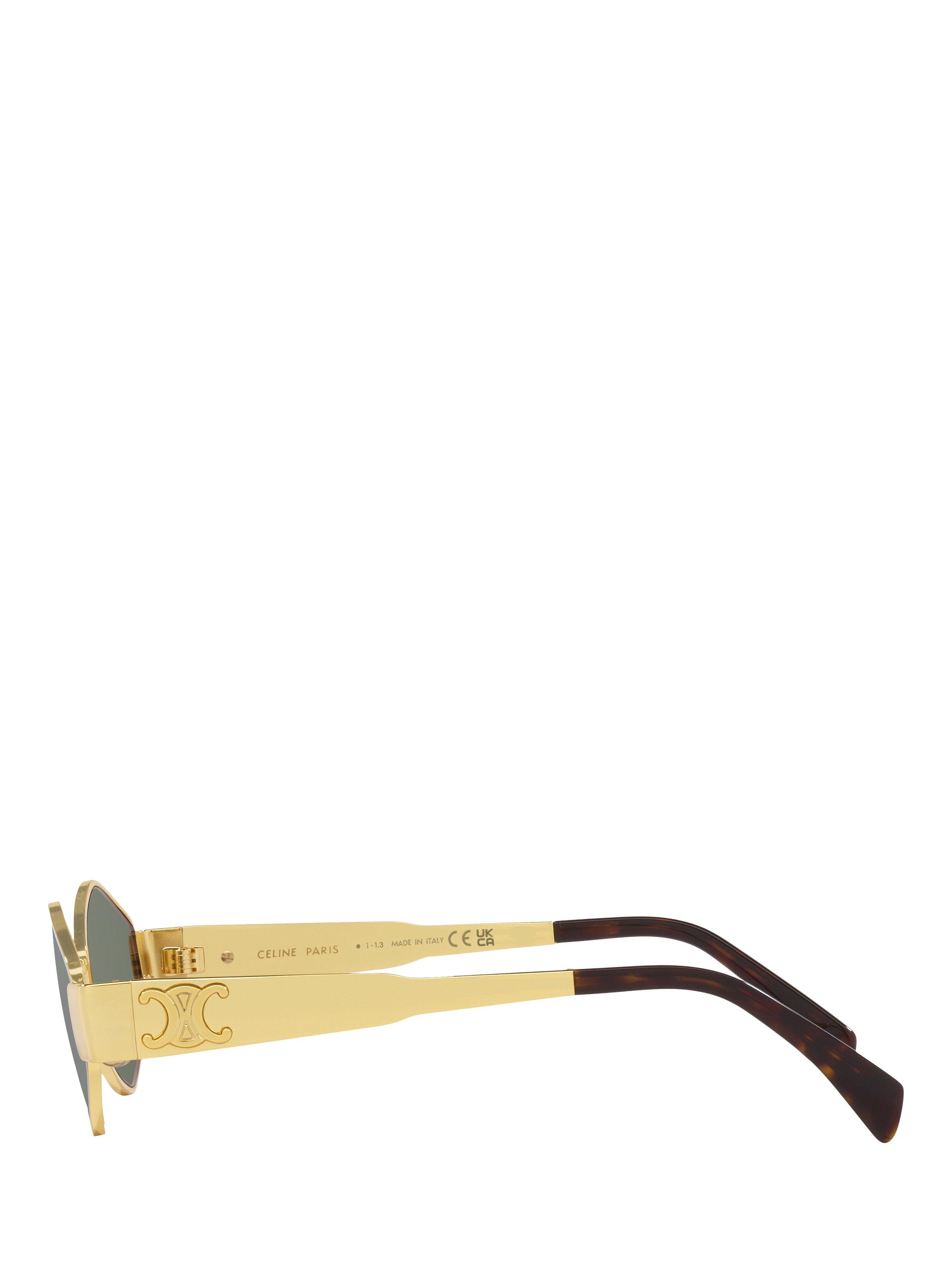 Product image 3 of 4, which shows Celine CL000401 Women's Oval Sunglasses, Gold