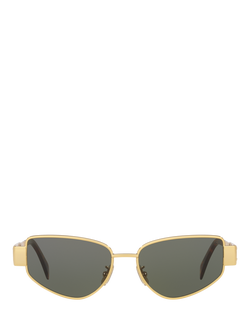 Celine CL000484 Women's Irregular Sunglasses - view 2, Gold/Grey