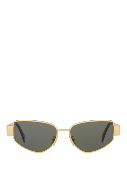 Celine CL000484 Women's Irregular Sunglasses - view 2, Gold/Grey