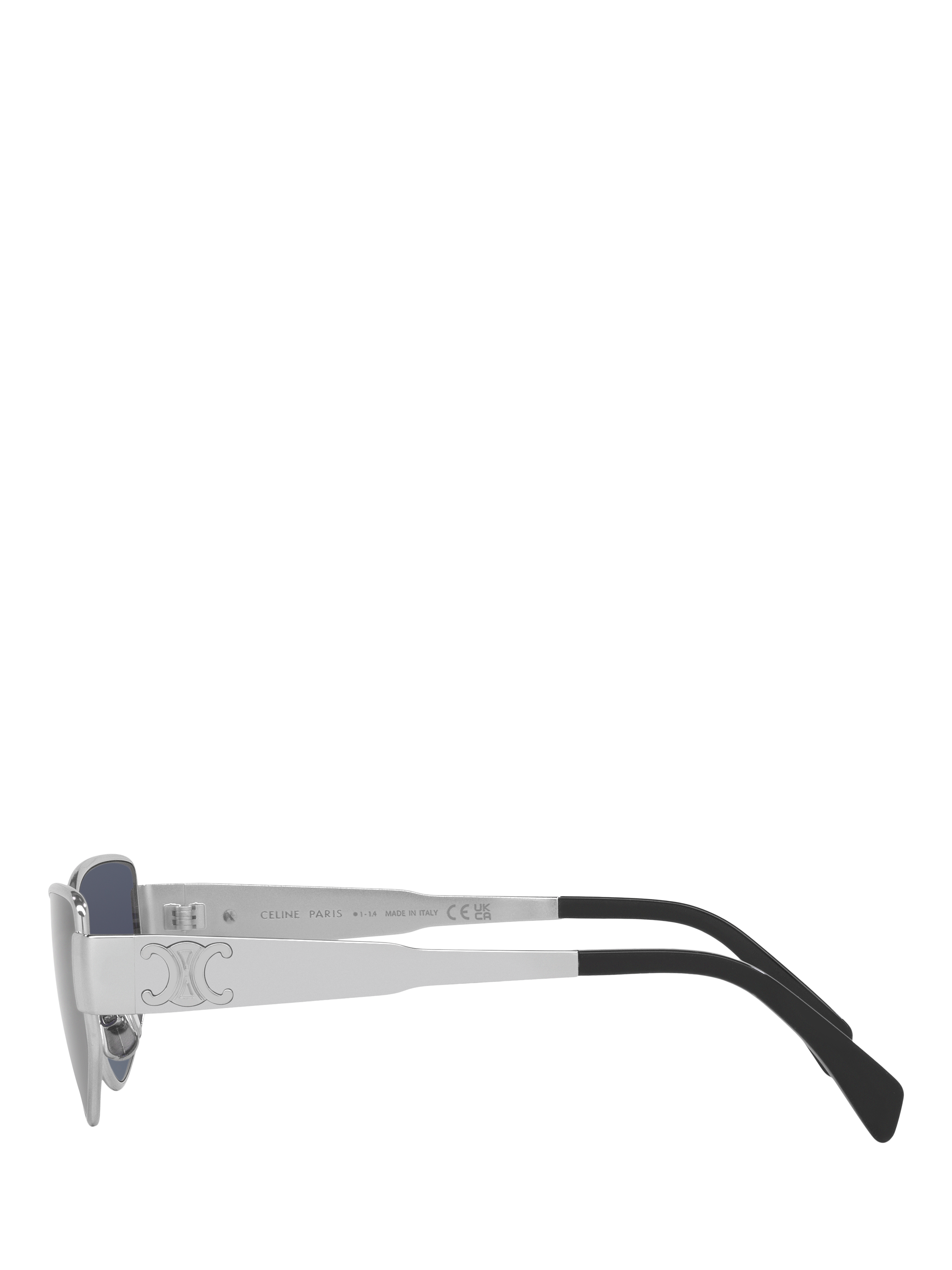 Product image 3 of 4, which shows Celine CL000484 Women's Irregular Sunglasses, Silver/Blue