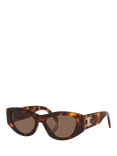 Celine CL000503 Women's Oval Sunglasses, Tortoise Gold