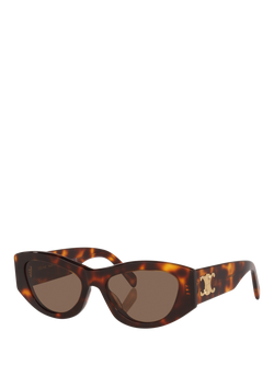 Celine CL000503 Women's Oval Sunglasses, Tortoise Gold, Tortoise Gold