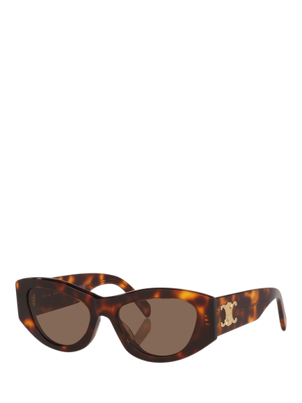 Celine CL000503 Women's Oval Sunglasses, Tortoise Gold, Tortoise Gold