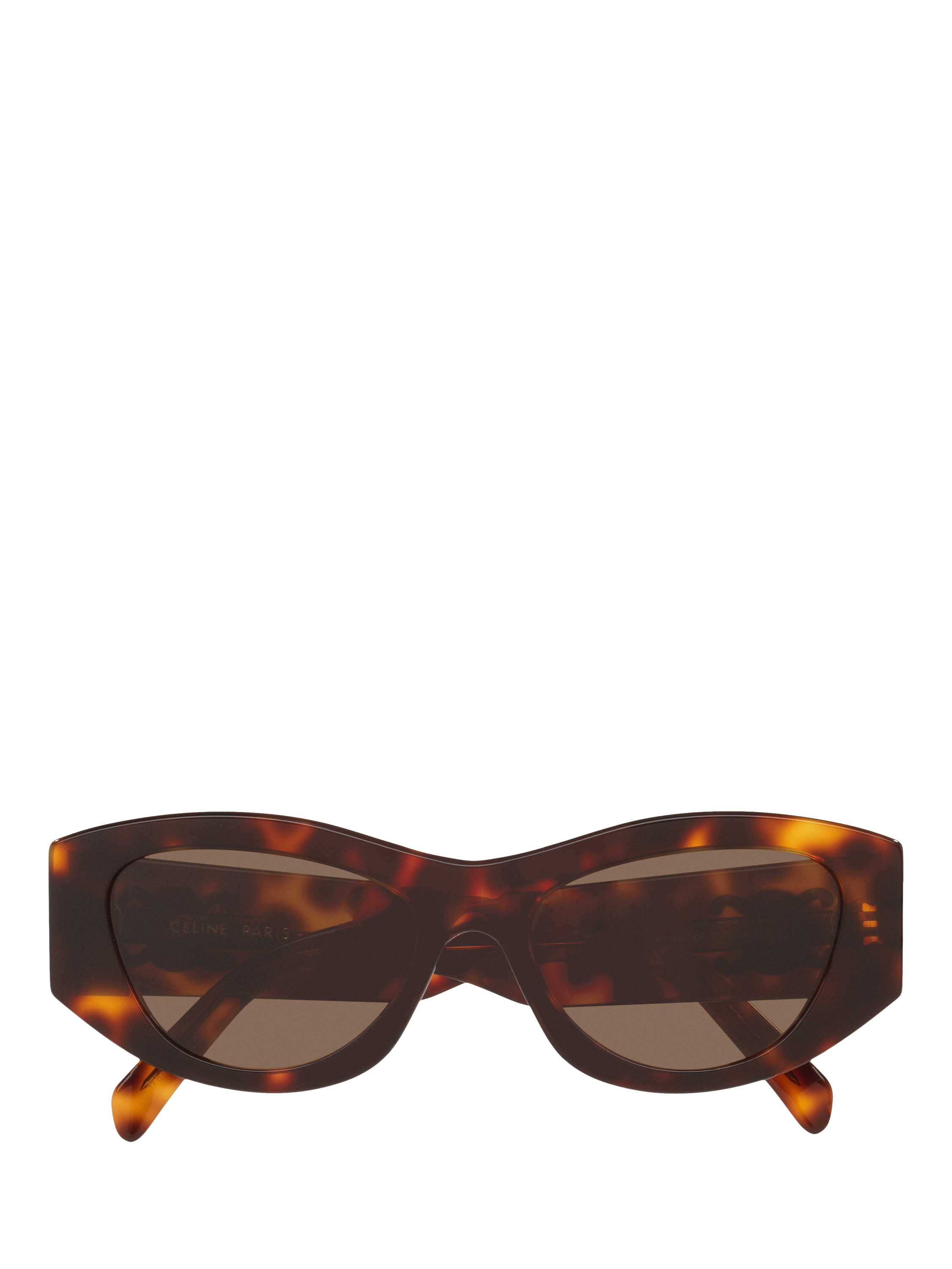 Product image 5 of 5, which shows Celine CL000503 Women's Oval Sunglasses, Tortoise Gold