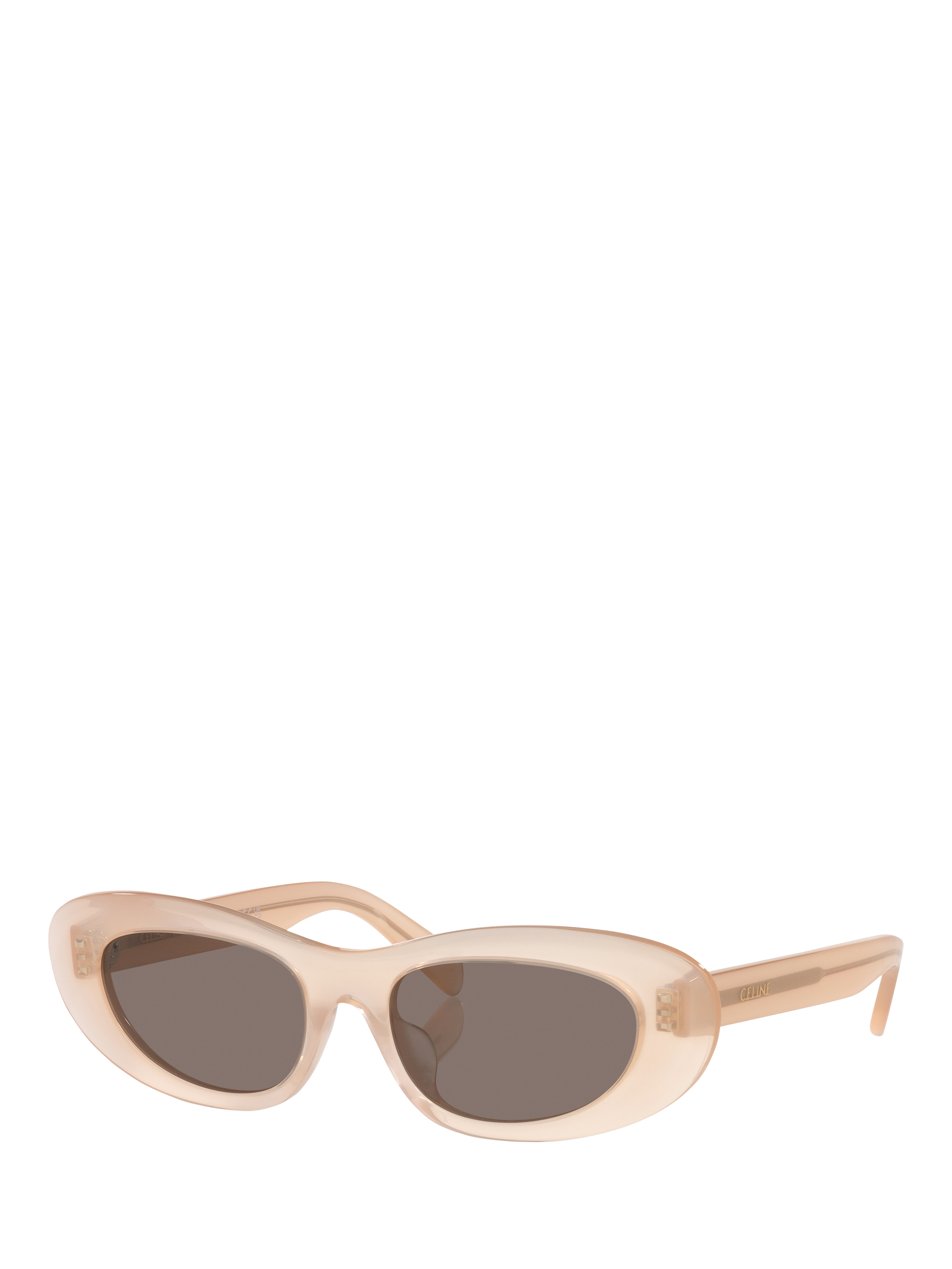 Product image 1 of 5, which shows Celine CL000516 Women's Oval Sunglasses, Pale Pink/Grey