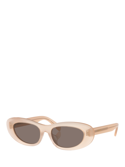 Celine CL000516 Women's Oval Sunglasses, Pale Pink/Grey, Pale Pink/Grey