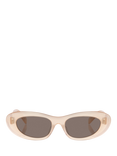 Celine CL000516 Women's Oval Sunglasses, Pale Pink/Grey
