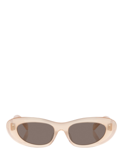 Celine CL000516 Women's Oval Sunglasses, Pale Pink/Grey - view 2, Pale Pink/Grey