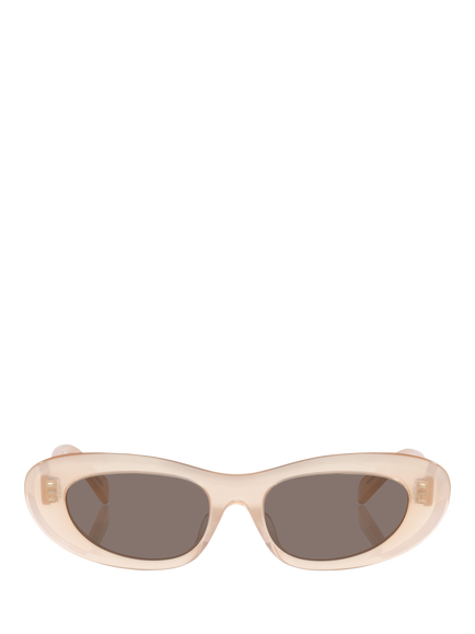 Celine CL000516 Women's Oval Sunglasses, Pale Pink/Grey - view 2, Pale Pink/Grey