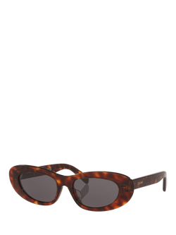 Celine CL000516 Women's Oval Sunglasses, Tortoise Black, Tortoise Black