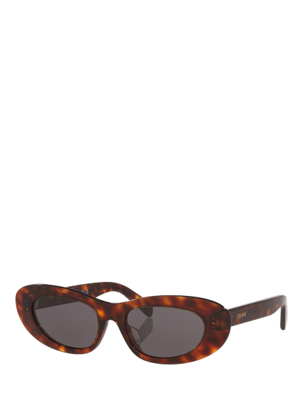 Celine CL000516 Women's Oval Sunglasses, Tortoise Black, Tortoise Black