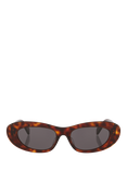 Celine CL000516 Women's Oval Sunglasses, Tortoise Black