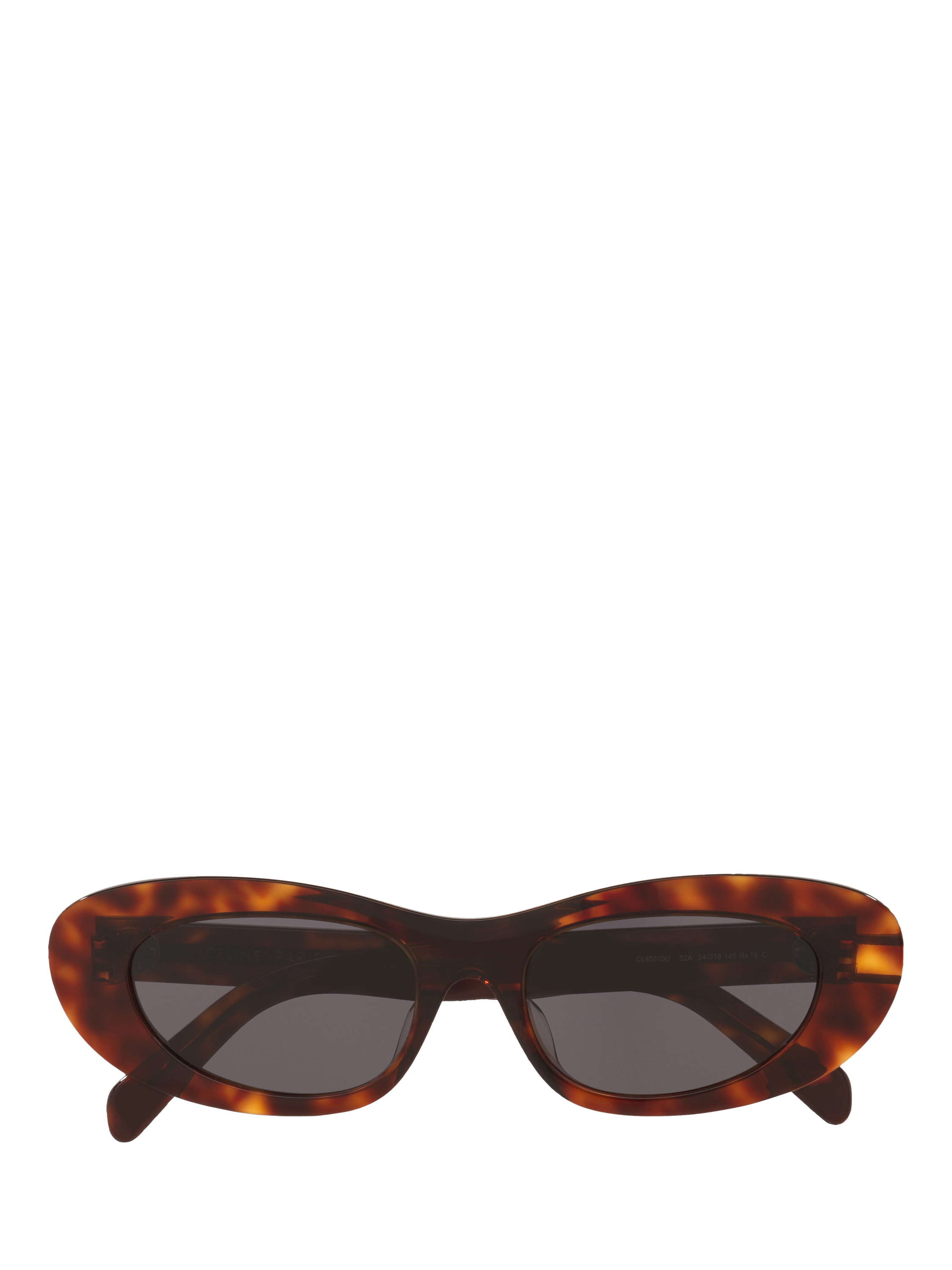 Product image 5 of 5, which shows Celine CL000516 Women's Oval Sunglasses, Tortoise Black