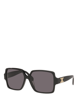 Celine CL000533 Women's Square Sunglasses, Black, Black