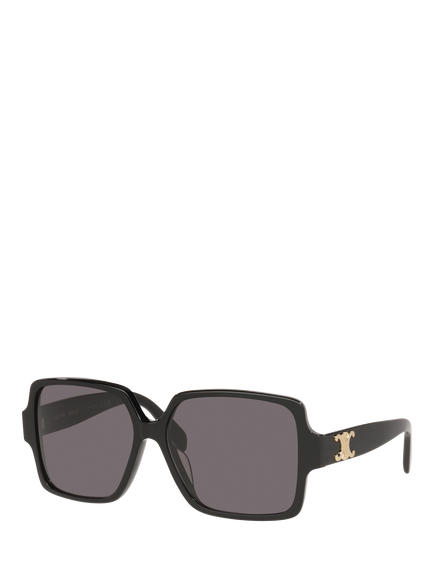 Celine CL000533 Women's Square Sunglasses, Black, Black