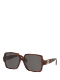 Celine CL000533 Women's Square Sunglasses, Tortoise Black