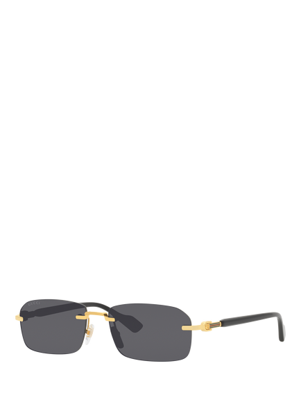 Gucci GC001968 Men's Rectangular Sunglasses, Gold, Gold
