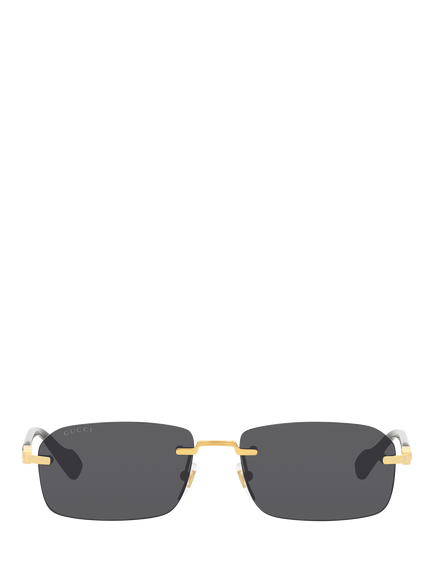 Gucci GC001968 Men's Rectangular Sunglasses, Gold - view 2, Gold