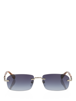 Gucci GC001968 Unisex Round Sunglasses, Silver Gradient - view 2, Silver