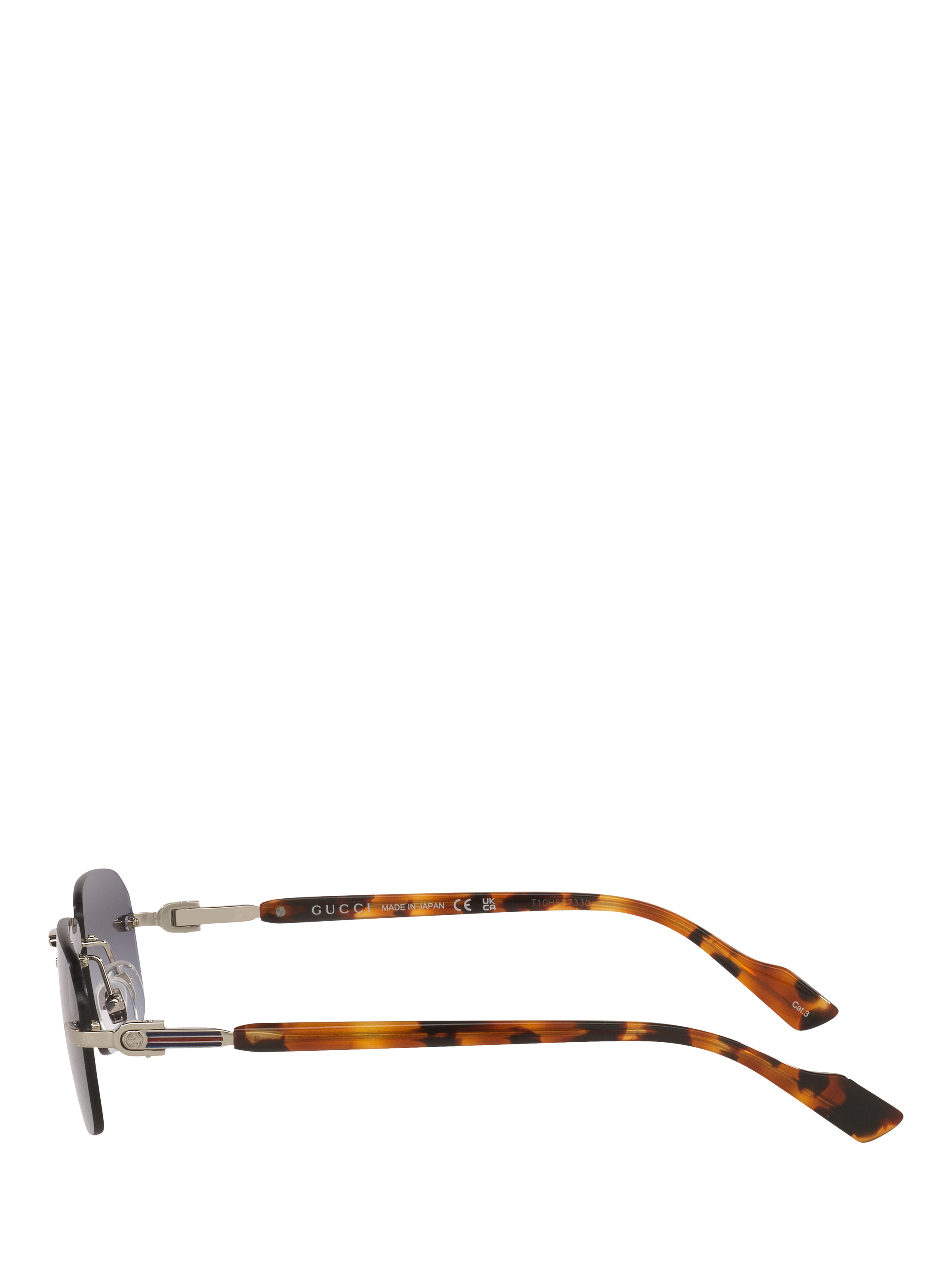 Product image 3 of 5, which shows Gucci GC001968 Unisex Round Sunglasses, Silver Gradient