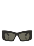 Gucci GC002386 Women's Chunky Rectangular Sunglasses, Black