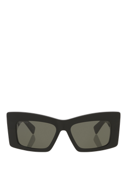 Gucci GC002386 Women's Chunky Rectangular Sunglasses, Black - view 2, Black