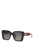 Gucci GC002405 Women's Square Sunglasses, Black