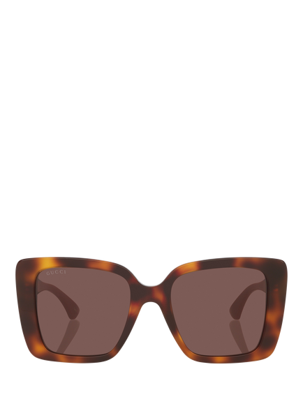 Gucci GC002405 Women's Square Sunglasses, Tortoise - view 2, Tortoise