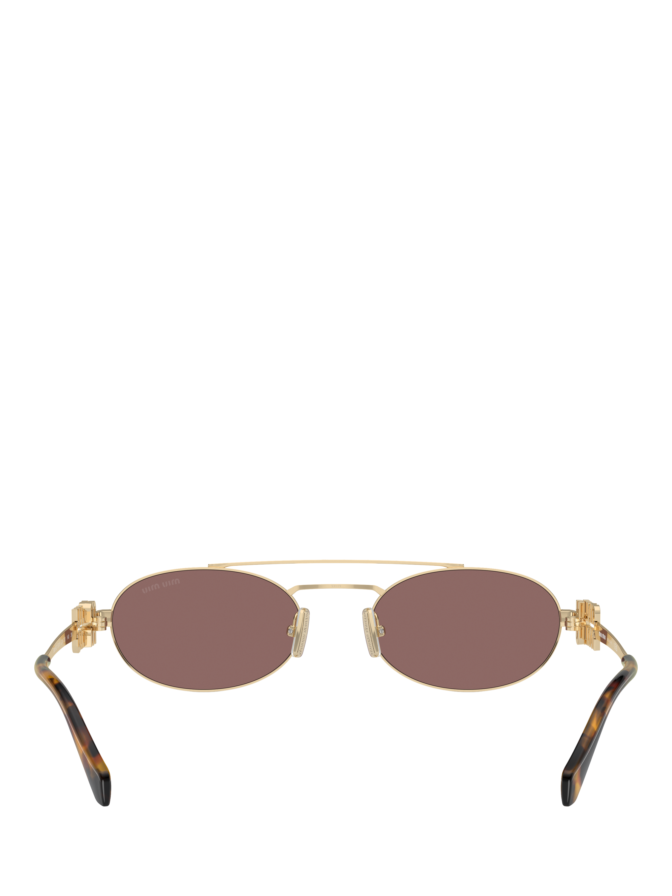 Product image 4 of 5, which shows Miu Miu MU54ZS Women's Oval Sunglasses, Pale Gold
