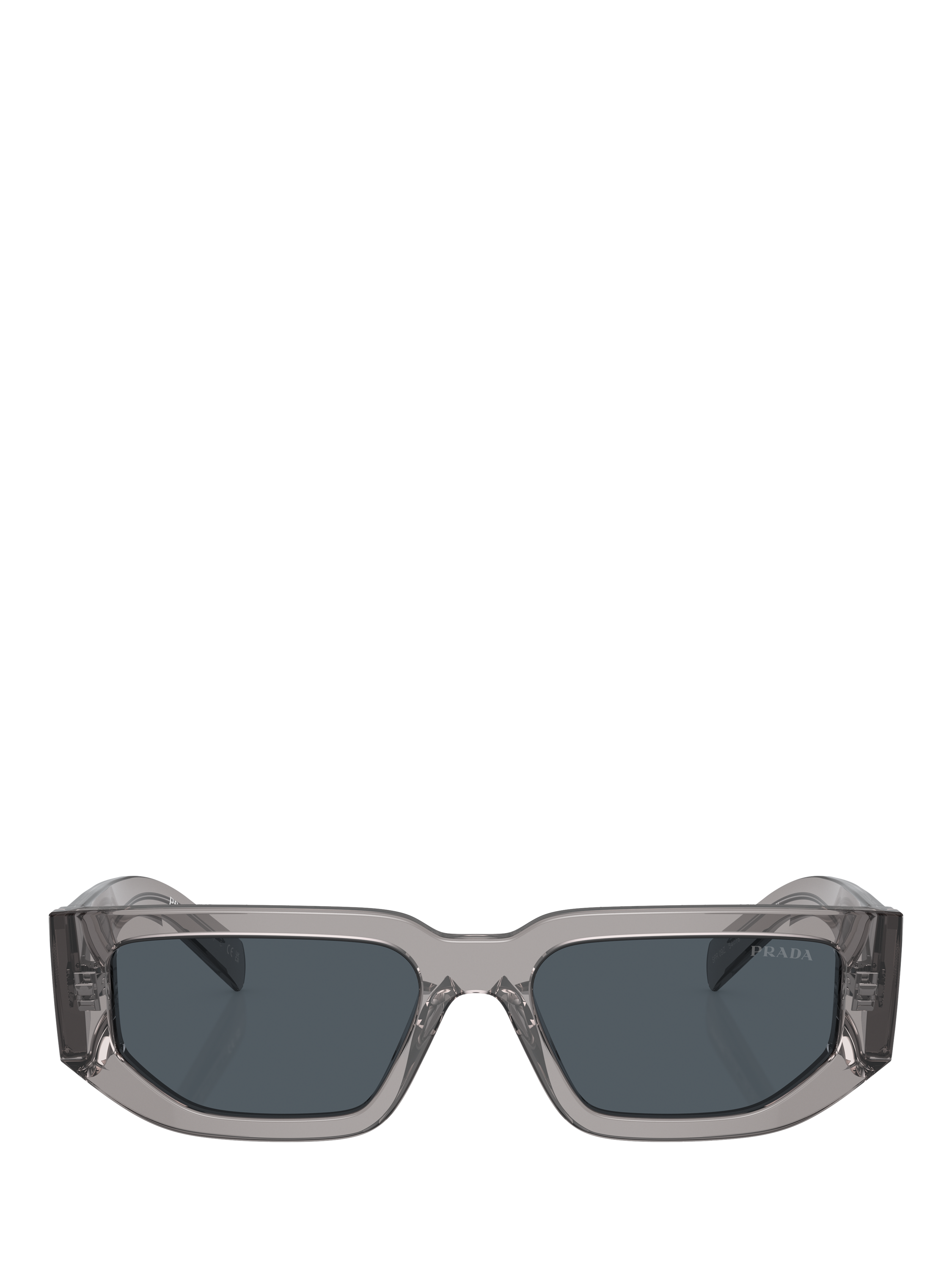 Product image 2 of 5, which shows Prada PR 09ZS Men's Square Sunglasses, Transparent Asphalt/Grey