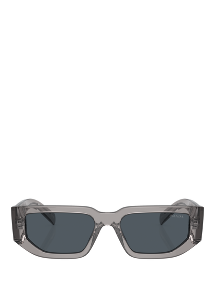 Prada PR 09ZS Men's Square Sunglasses - view 2, Transparent Asphalt/Grey