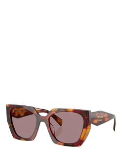 Prada PR 15WS Women's Cat's Eye Sunglasses, Poppy Tortoise/Pink