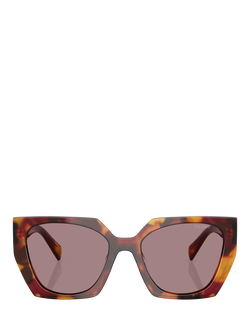 Prada PR 15WS Women's Cat's Eye Sunglasses - view 2, Poppy Tortoise/Pink