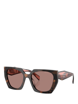 Prada PR 15WS Women's Cat's Eye Sunglasses, Mauve Tortoise/Pink