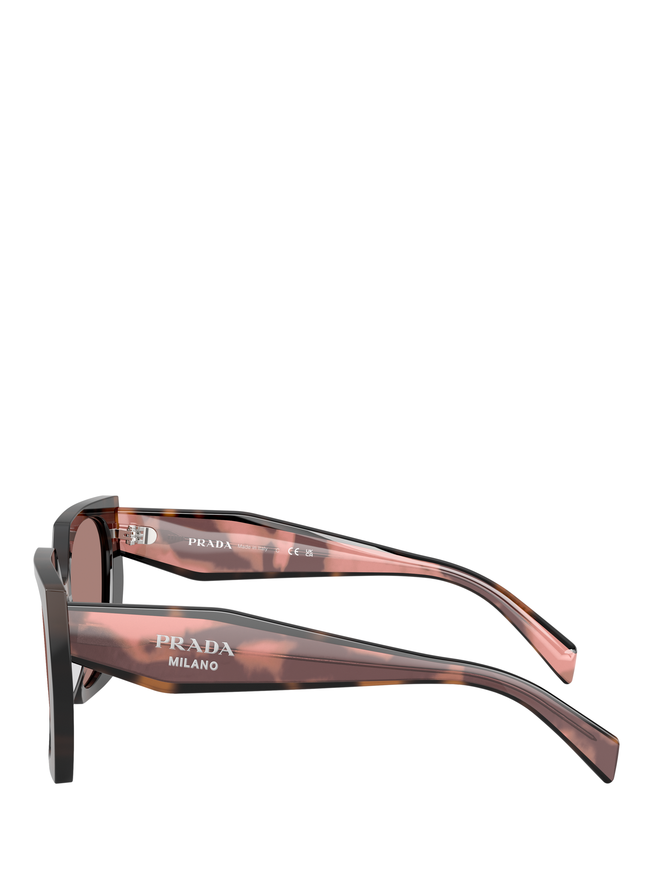 Product image 3 of 5, which shows Prada PR 15WS Women's Cat's Eye Sunglasses, Mauve Tortoise/Pink