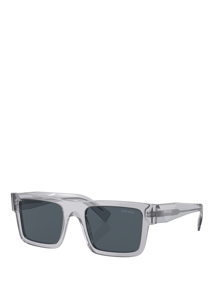 Prada PR 19WS Men's Square Sunglasses, Crystal Grey/Grey