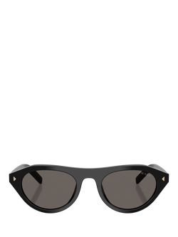 Prada PR B15S Women's Cat's Eye Sunglasses, Black - view 2, Black